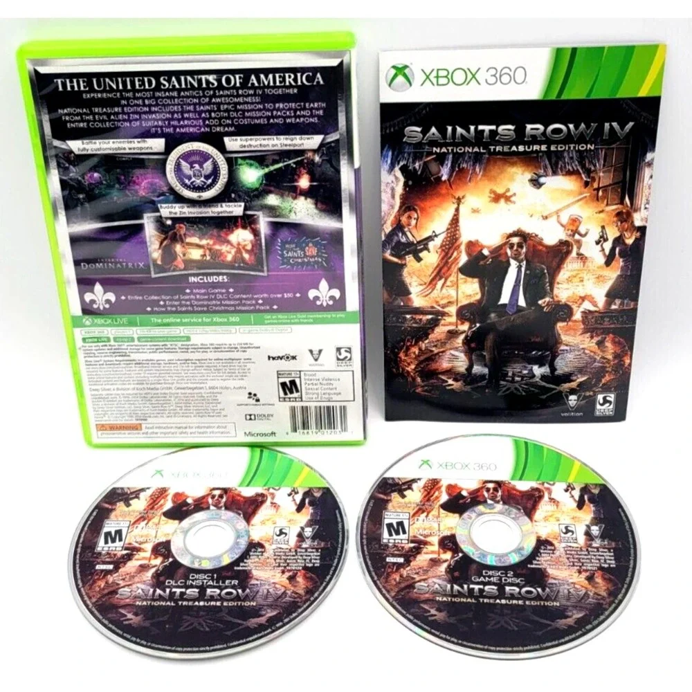 SAINTS ROW IV NATIONAL TREASURE EDITION‎ XBOX 360 GAME CIB COMPLETE IN BOX